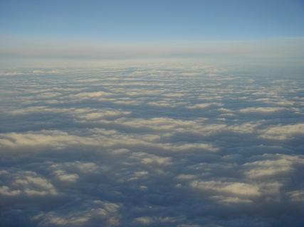 Clouds from the plane<br>Location: Over Pacific Ocean
